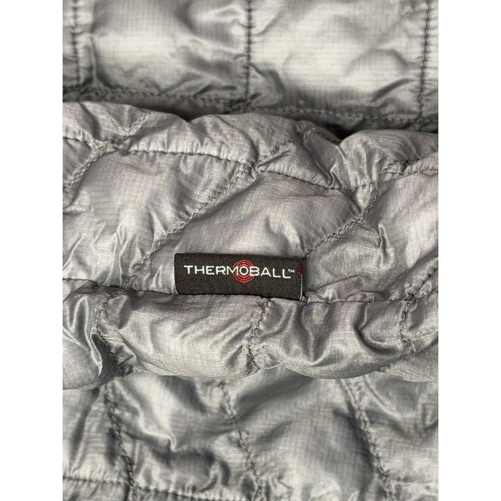 The North Face ThermoBall Quilted Jacket Gray Full Zip Men's Large - Picture 10 of 11